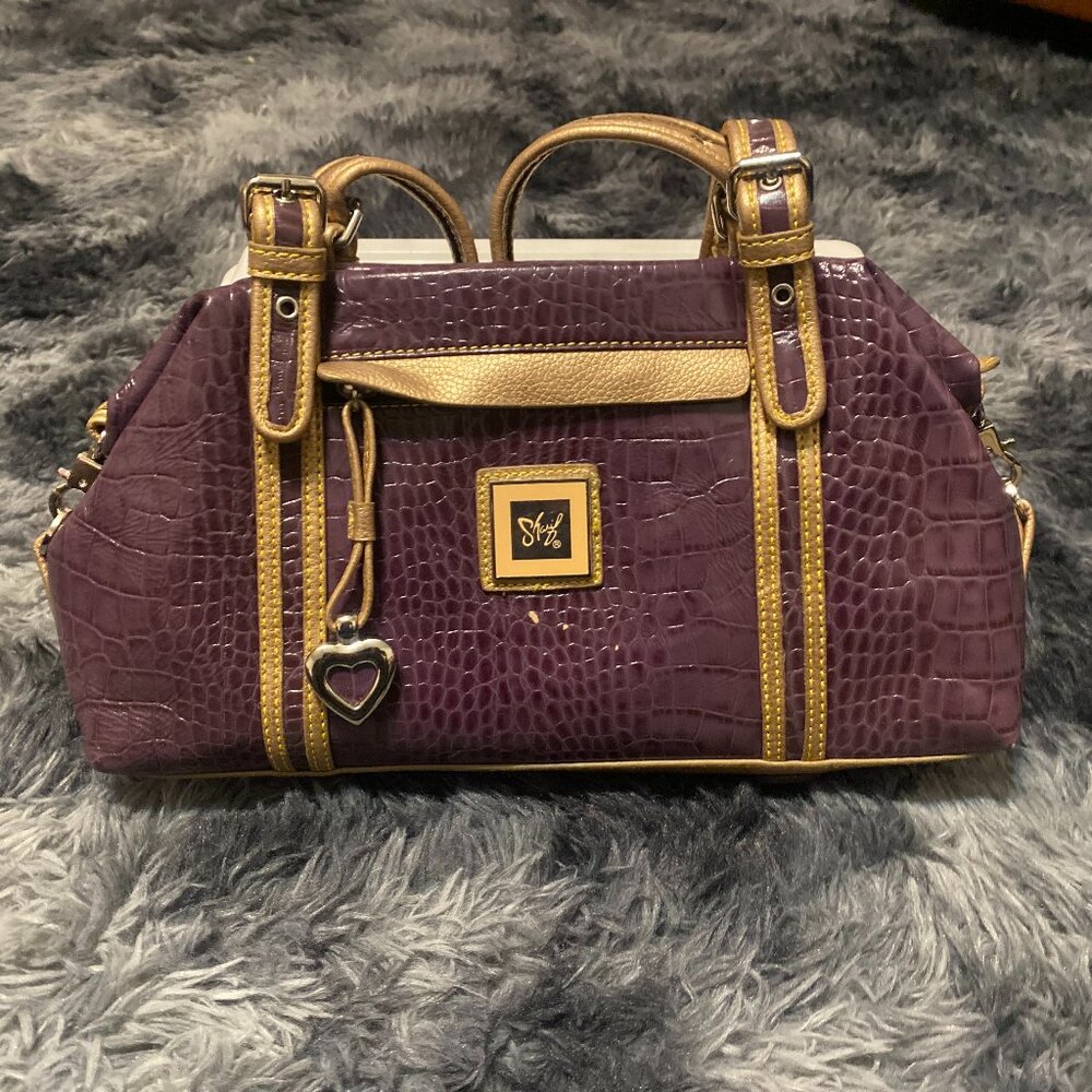Purple And Gold Handbag 2 PC set |  GUC